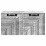 vidaXL Meuble TV mural Gris béton 59 5 x 41 x 30 cm Bois d'ingénierie