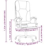 vidaXL Fauteuil de massage inclinable de bureau Marron Similicuir