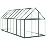 vidaXL Serre avec cadre de base vert 445x169x195 cm aluminium