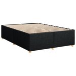 vidaXL Sommier à lattes de lit avec matelas Noir 160x200 cm Tissu