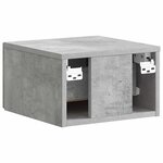 vidaXL Cabinet de chevet mural 2 pc Gris béton 34 5 x 33 x 20 cm