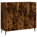 vidaXL Buffet chêne fumé 90x34x80 cm bois d'ingénierie