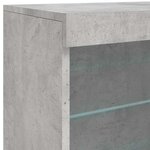 vidaXL Buffet avec lumières LED gris béton 60 5x37x67 cm