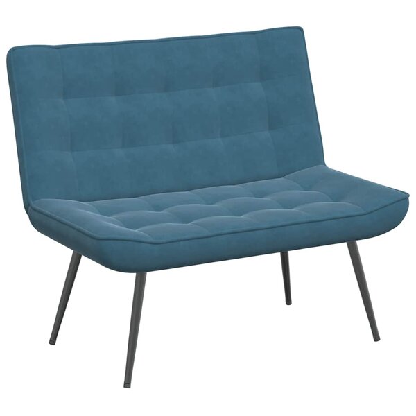 vidaXL Banc bleu 110x74x84 cm velours