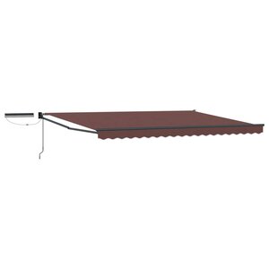 vidaXL Auvent rétractable électrique Marron et anthracite 4 × 3 m