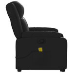 vidaXL Fauteuil inclinable de massage Noir Similicuir