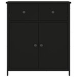 vidaXL Buffet noir 70x30x80 cm bois d'ingénierie