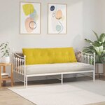 vidaXL Coussin de Dos Jaune 160 x 50 cm Tissu en velours côtelé
