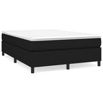 vidaXL Cadre de lit noir 140x200 cm tissu