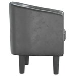 vidaXL Fauteuil gris similicuir