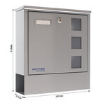 Profirst Mail PM 820 Boîte aux Lettres Argent