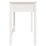 Bureau table poste de travail meuble d'ordinateur informatique étude avec tiroirs 100 x 50 x 78 cm bois massif de pin blanc 02_0023464