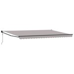 vidaXL Store rétractable automatique gris clair 500x300 cm