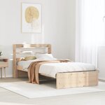 vidaXL Cadre de lit avec tête de lit sans matelas 90x200 cm