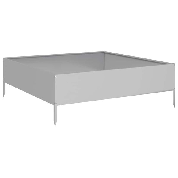 vidaXL Lit surélevé de jardin 100x100x33 5 cm acier inoxydable
