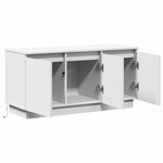 vidaXL Meuble TV avec LED Blanc 100 x 38 x 49 cm Bois d'ingénierie