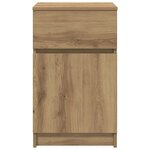 vidaXL Table de chevet chêne artisanal 39x35x65 cm bois d'ingénierie