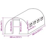 vidaXL Couverture de remplacement de serre (16 m²) 400x400x200 cm Vert