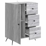 vidaXL Buffet Sonoma gris 66 x 34 5 x 90 cm Bois d'ingénierie