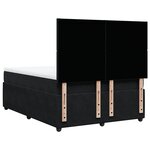 vidaXL Sommier à lattes de lit avec matelas Noir 140x200 cm Velours