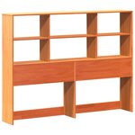 vidaXL Lit bibliothèque sans matelas cire marron 120x190cm bois massif