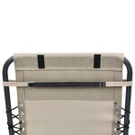 vidaXL Appui-tête de chaise longue Crème 40x7 5x15 cm Textilène
