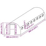 vidaXL Couverture de remplacement de serre (32 m²) 400x800x200 cm Vert