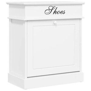 vidaXL Armoire à chaussures Blanc 50 x 28 x 58 cm Bois de Paulownia