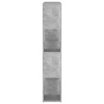 vidaXL Bibliothèque/Séparateur de pièce Gris béton 100x24x124 cm