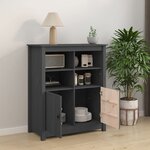 vidaXL Buffet Gris 83x41 5x100 cm Bois massif de pin