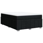 vidaXL Sommier à lattes de lit avec matelas Noir 140x200 cm Tissu