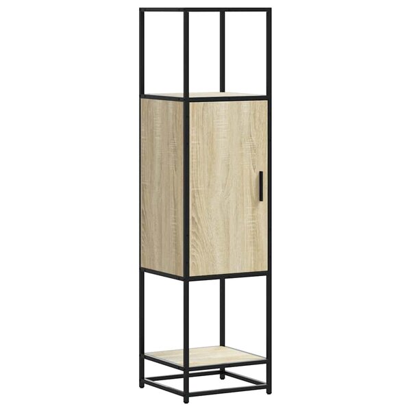 vidaXL Buffet haut chêne sonoma 35 5x35x139 cm bois d'ingénierie métal