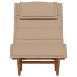 vidaXL Transat avec coussin 2 Pièces Marron Bois d'Acacia Massif