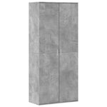 vidaXL Armoire à chaussures Gris béton 80x39x178 cm Bois d'ingénierie
