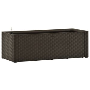 vidaXL Lit surélevé de jardin avec système d'arrosage Moka 100x43x33cm