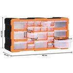 vidaXL Organisateur multi-tiroirs avec 22 tiroirs 49x16x25 5 cm
