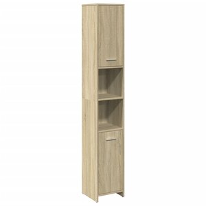 vidaXL Armoire de salle de bain Chêne sonoma 30x30x183 5 cm Aggloméré