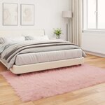 vidaXL Tapis en fausse Tafalla Rose 140 x 200 cm Polyester