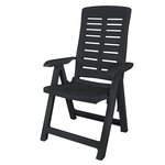 vidaXL Ensemble à manger d'extérieur 9 Pièces Plastique Anthracite