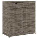 vidaXL Armoire de rangement de jardin gris 105x55x113cm résine tressée