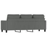 vidaXL Canapé à 3 places Gris foncé 180 cm Tissu