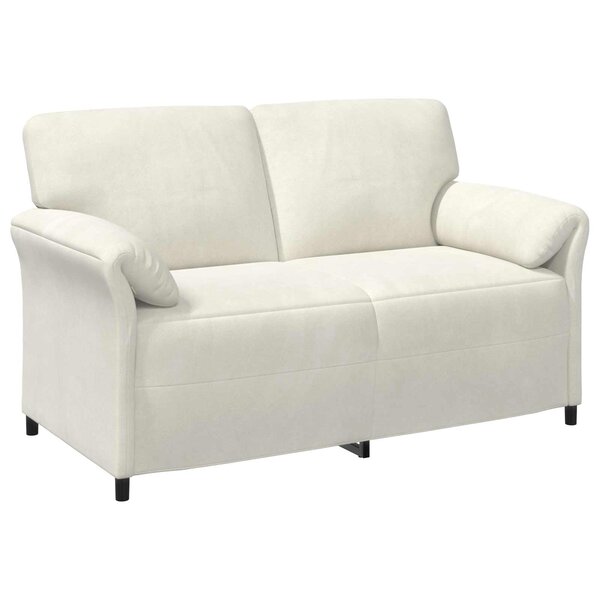 vidaXL Sofa 2 places Crème 158 x 83 x 95 cm Velours