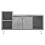 vidaXL Meuble TV Gris béton 100x35x55 cm Bois d'ingénierie