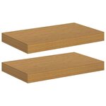 vidaXL Étagère Murale 2 Pièces Beige 40 x 23 5 x 4 cm Bois d'ingénierie