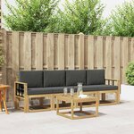 vidaXL Ensemble de canapés d'extérieur 5 Pièces Blanc et anthracite