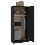 vidaXL Garde-robe Noir 90x52x200 cm Bois d’ingénierie