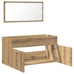 vidaXL Armoire de salle de bain avec miroir chêne artisanal