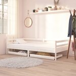 vidaXL Tiroirs de lit 2 Pièces Blanc Bois de pin massif