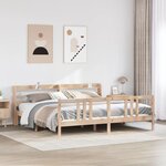 vidaXL Cadre de lit avec tête de lit sans matelas 180x200 cm