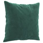 vidaXL Ensemble de canapés 2 Pièces avec coussins vert foncé velours